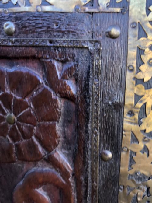 ANTIQUE INDIAN ARCHITECTURAL MIRROR - ADDITIONAL PHOTO 2