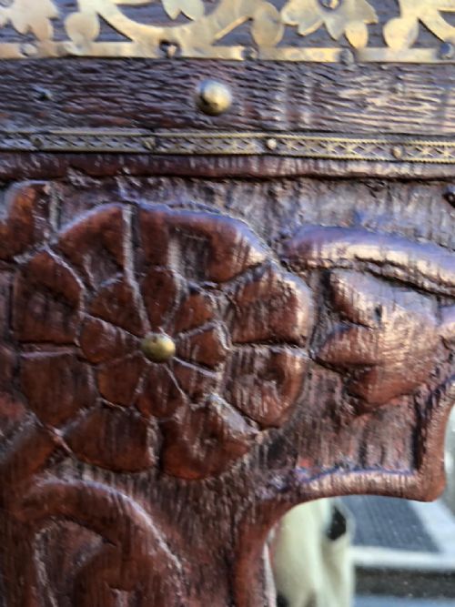 ANTIQUE INDIAN ARCHITECTURAL MIRROR - ADDITIONAL PHOTO 5