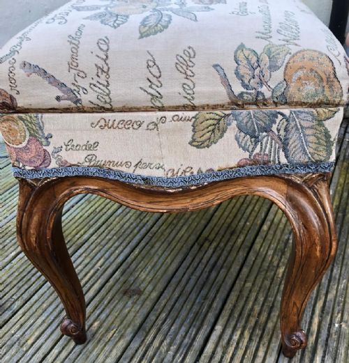 ANTIQUE FRENCH OTTOMAN STOOL OF LARGE SIZE - ADDITIONAL PHOTO 3