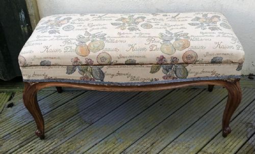 ANTIQUE FRENCH OTTOMAN STOOL OF LARGE SIZE - ADDITIONAL PHOTO 5