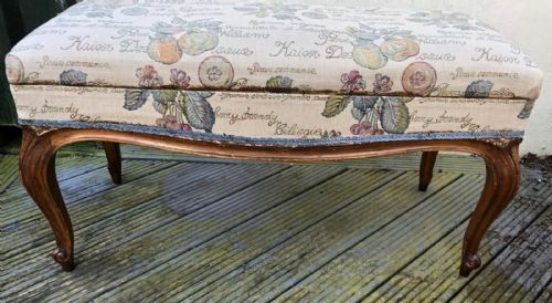 ANTIQUE FRENCH OTTOMAN STOOL OF LARGE SIZE - ADDITIONAL PHOTO 7