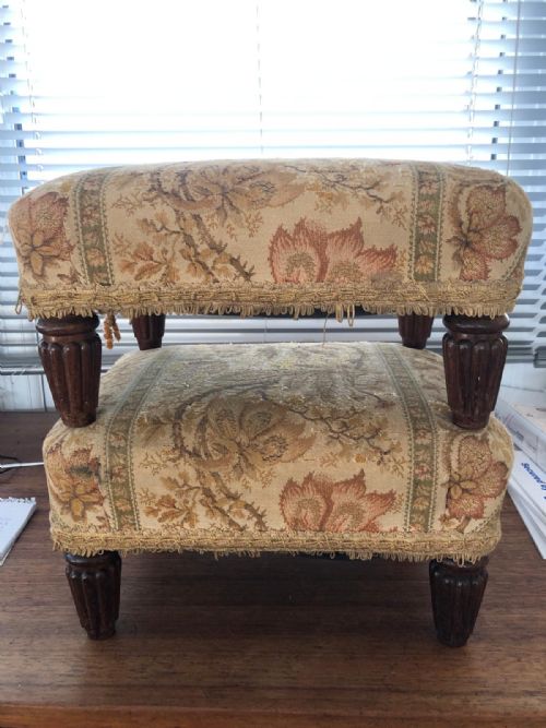 a pair of regency rosewood foot stools - CATEGORY: ANTIQUE STOOLS - DATED REGENCY