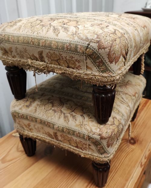 A PAIR OF REGENCY ROSEWOOD FOOT STOOLS - ADDITIONAL PHOTO 6