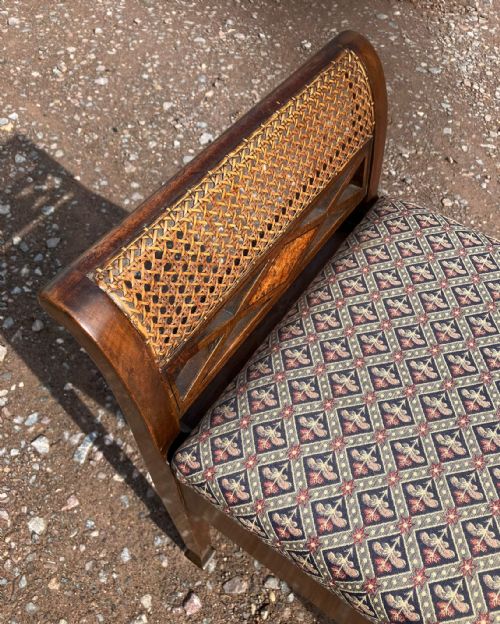 A GOOD INLAID MAHOGANY PIANO STOOL - ADDITIONAL PHOTO 1