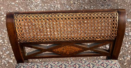A GOOD INLAID MAHOGANY PIANO STOOL - ADDITIONAL PHOTO 3