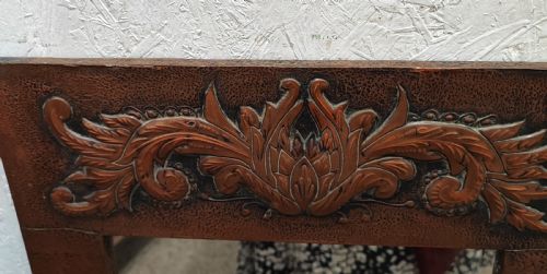 AN ANTIQUE ARTS AND CRAFTS COPPER FRAMED MIRROR - ADDITIONAL PHOTO 5