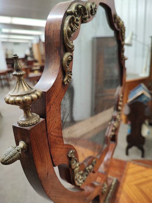 A FINE FRENCH KINGWOOD AND ORMOLU DRESSING MIRROR - ADDITIONAL PHOTO 1