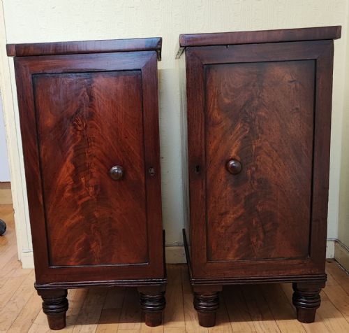 A PAIR OF REGENCY MAHOGANY BEDSIDE CABINETS - ADDITIONAL PHOTO 2