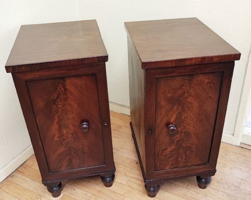 A PAIR OF REGENCY MAHOGANY BEDSIDE CABINETS - ADDITIONAL PHOTO 3