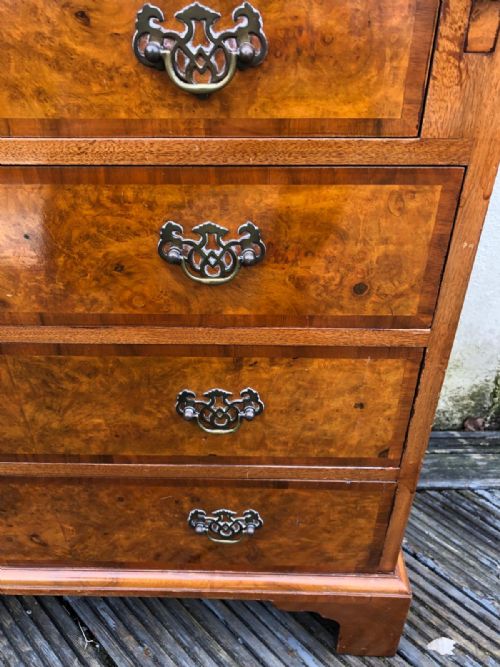 AN QUALITY ANTIQUE WALNUT CHEST OF DRAWERS - ADDITIONAL PHOTO 17