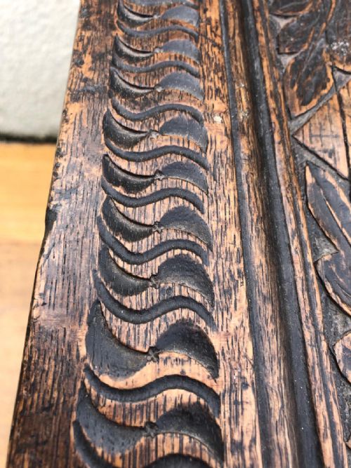 17C CARVED OAK COFFER - ADDITIONAL PHOTO 12