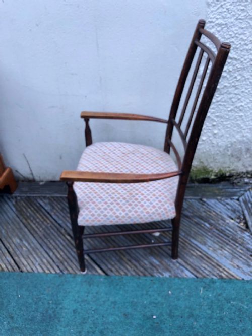 ANTIQUE ART'S AND CRAFTS ARMCHAIRIN THE STYLE OF WILLIAM MORRIS - ADDITIONAL PHOTO 4