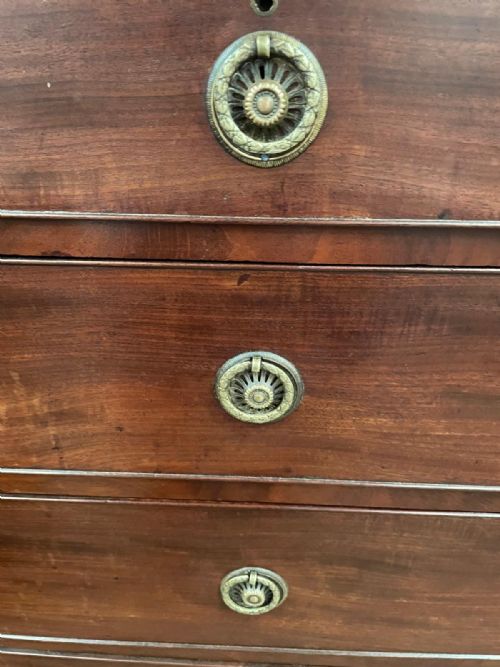 ANTIQUE MAHOGANY CHEST OF DRAWERS - ADDITIONAL PHOTO 5