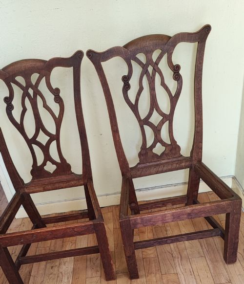 ANTIQUE PAIR OF OAK NURSERY CHAIRS IN THE GEORGE III STYLE - ADDITIONAL PHOTO 2