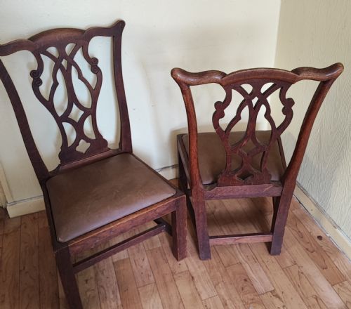 ANTIQUE PAIR OF OAK NURSERY CHAIRS IN THE GEORGE III STYLE - ADDITIONAL PHOTO 4