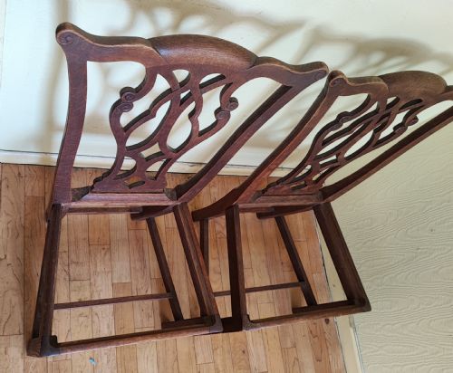 ANTIQUE PAIR OF OAK NURSERY CHAIRS IN THE GEORGE III STYLE - ADDITIONAL PHOTO 8
