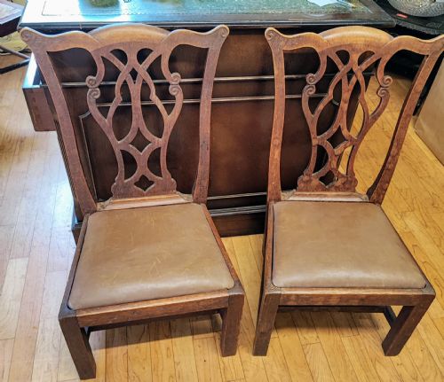 ANTIQUE PAIR OF OAK NURSERY CHAIRS IN THE GEORGE III STYLE - ADDITIONAL PHOTO 9