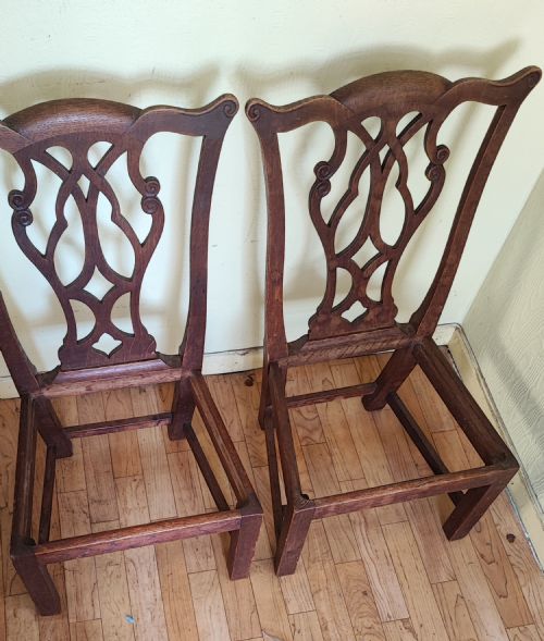 ANTIQUE PAIR OF OAK NURSERY CHAIRS IN THE GEORGE III STYLE - ADDITIONAL PHOTO 10