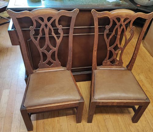 ANTIQUE PAIR OF OAK NURSERY CHAIRS IN THE GEORGE III STYLE - ADDITIONAL PHOTO 13