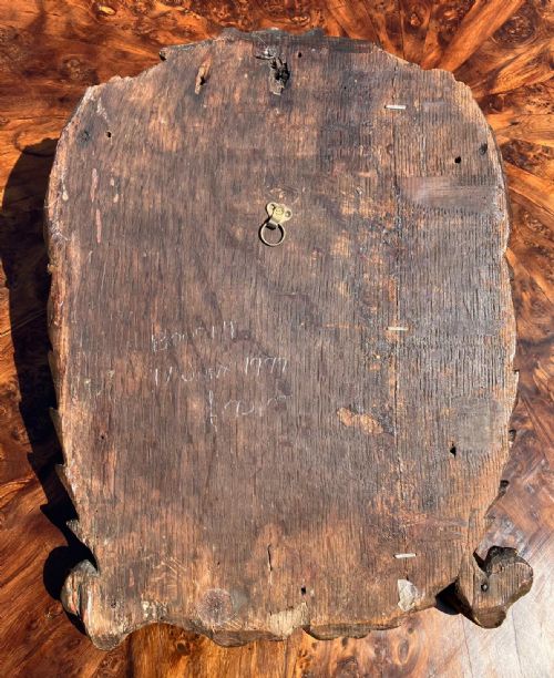 ANTIQUE OAK CARVED RELIEF OF THE VIRGIN MARY - ADDITIONAL PHOTO 1
