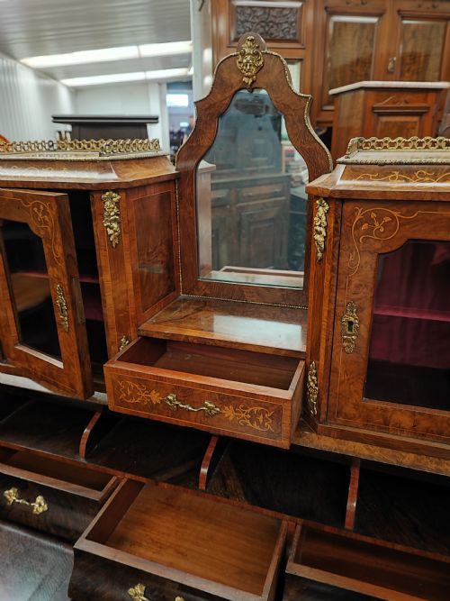 SUPERB VICTORIAN LADIES BURR WALNUT DESK - ADDITIONAL PHOTO 1