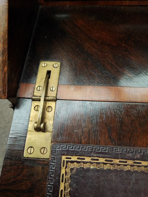 SUPERB VICTORIAN LADIES BURR WALNUT DESK - ADDITIONAL PHOTO 9