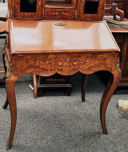 SUPERB VICTORIAN LADIES BURR WALNUT DESK - ADDITIONAL PHOTO 14