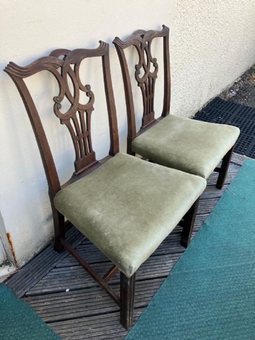 A PAIR OF GEORGIAN MAHOGANY SIDE CHAIRS - ADDITIONAL PHOTO 6
