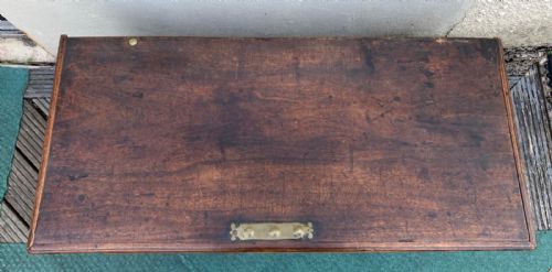 EARLY GEORGIAN TEAK COLONIAL BRASS BOUND TRUNK - ADDITIONAL PHOTO 2