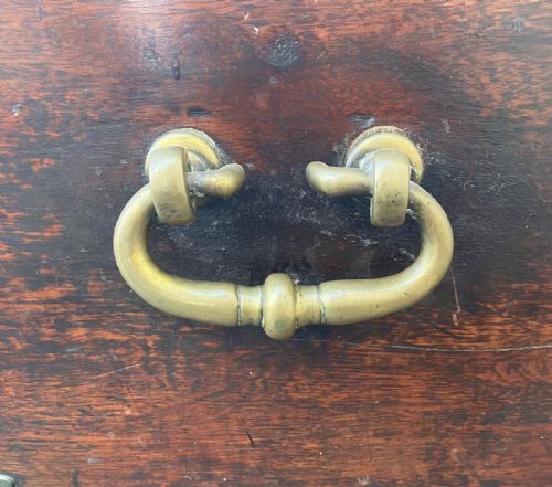 EARLY GEORGIAN TEAK COLONIAL BRASS BOUND TRUNK - ADDITIONAL PHOTO 7