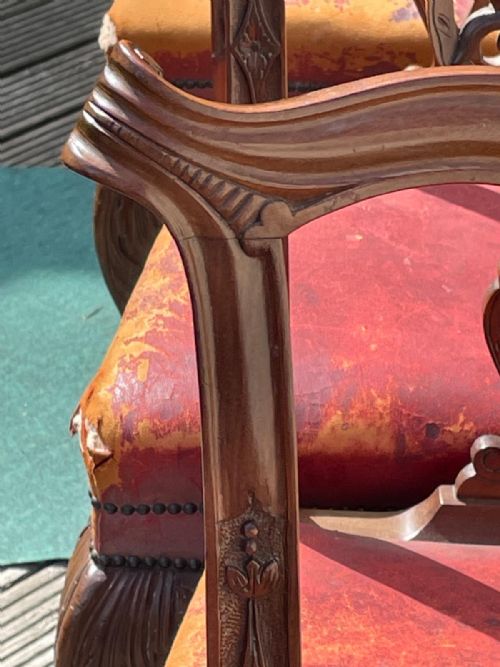 A FINE SET OF ANTIQUE MAHOGANY CHIPPENDALE STYLE DINING CHAIRS - ADDITIONAL PHOTO 2
