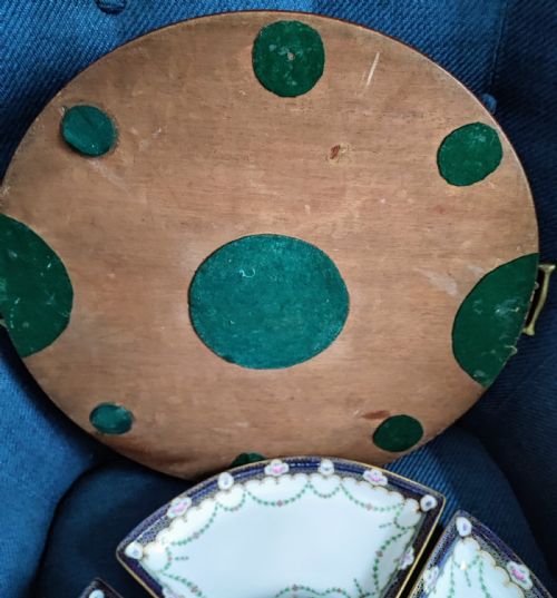 STUNNING COPELAND SPODE HORS DOEUVRES PORCELAIN SERVING DISHES IN ORIGINAL MAHOGANY TRAY - ADDITIONAL PHOTO 11