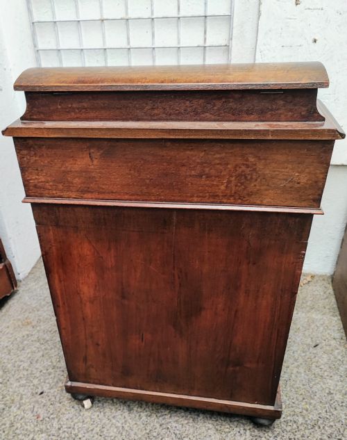 VICTORIAN INLAID BURR WALNUT DAVENPORT - ADDITIONAL PHOTO 14