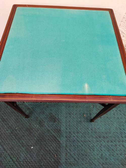 EDWARDIAN INLAID FOLDING CARD OR GAMES TABLE - ADDITIONAL PHOTO 1