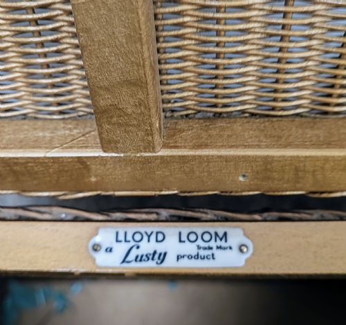 ANTIQUE LLOYD LOOM CHAIR AND LAUNDRY BASKET - ADDITIONAL PHOTO 2