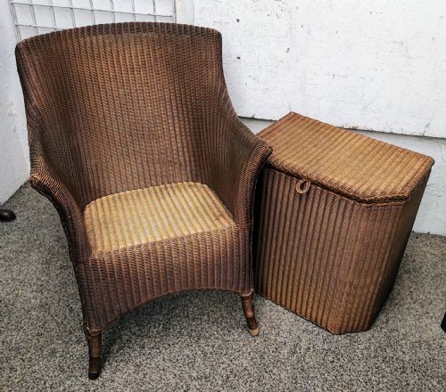 ANTIQUE LLOYD LOOM CHAIR AND LAUNDRY BASKET - ADDITIONAL PHOTO 14