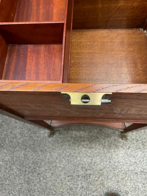 GOOD ART'S AND CRAFTS OAK AND BRASS WORK BOX - ADDITIONAL PHOTO 9