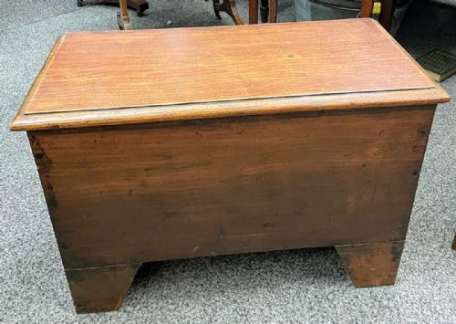 antique elm and pine coffer - CATEGORY: ANTIQUE CHESTS - DATED 1900