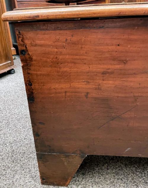 ANTIQUE ELM AND PINE COFFER - ADDITIONAL PHOTO 1