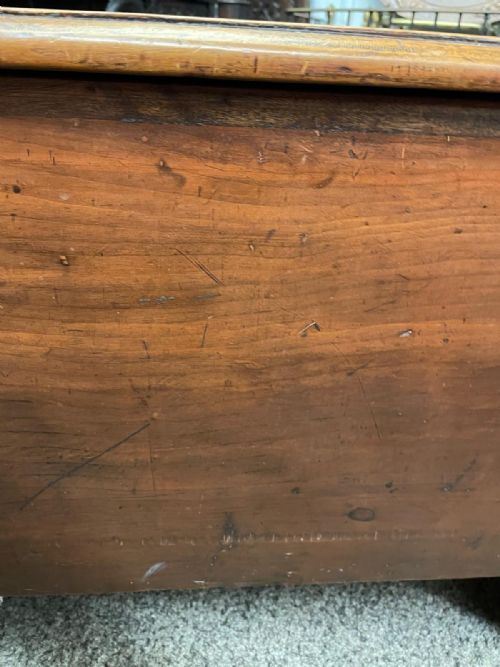ANTIQUE ELM AND PINE COFFER - ADDITIONAL PHOTO 5