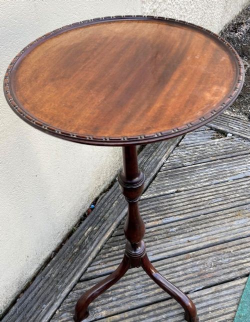 ANTIQUE MAHOGANY WINE LAMP OR SIDE TABLE - ADDITIONAL PHOTO 3