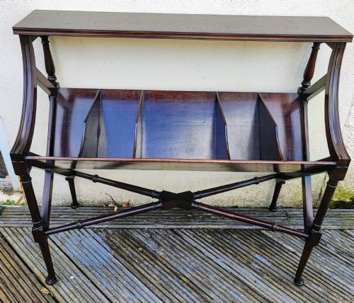 EDWARDIAN MAHOGANY LIBRARY BOOK TROUGH IN THE GEORGE III STYLE - ADDITIONAL PHOTO 7