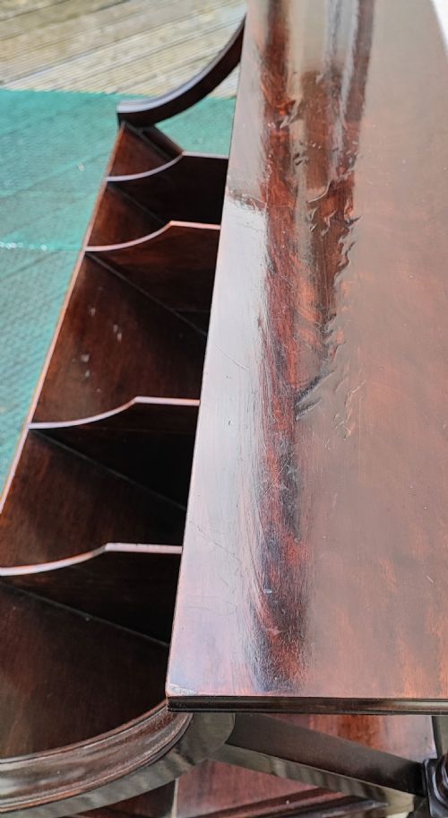 EDWARDIAN MAHOGANY LIBRARY BOOK TROUGH IN THE GEORGE III STYLE - ADDITIONAL PHOTO 8