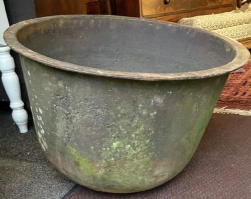 antique large cast iron cauldron - CATEGORY: ANTIQUE METAL - DATED 19TH CENTURY