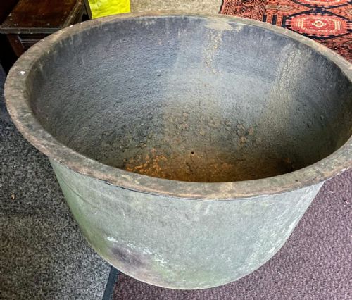 ANTIQUE LARGE CAST IRON CAULDRON - ADDITIONAL PHOTO 5