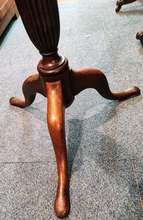 TALL GEORGIAN MAHOGANY TORCHERE - ADDITIONAL PHOTO 4