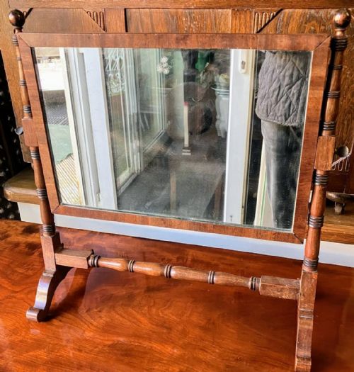 CHARMING REGENCY MAHOGANY SWING MIRROR - ADDITIONAL PHOTO 3