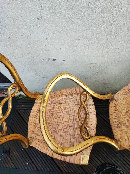 A PRETTY PAIR OF VICTORIAN GILTWOOD BEDROOM CHAIRS - ADDITIONAL PHOTO 6