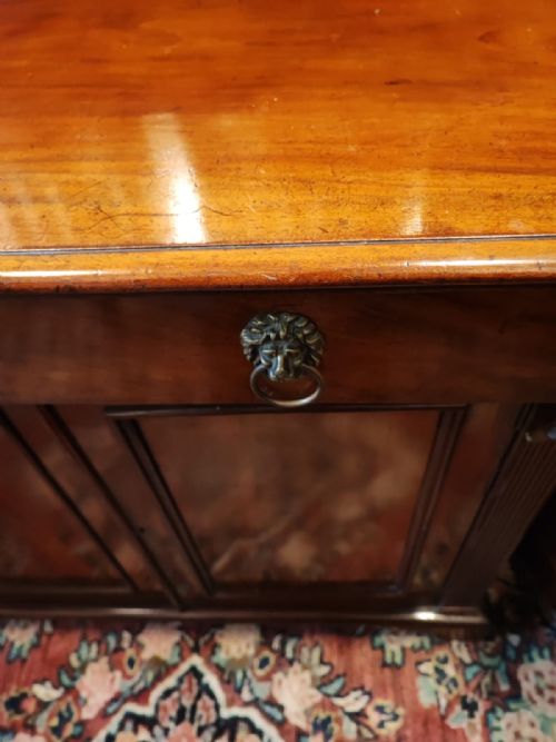 ANTIQUE MAHOGANY 2 DOOR SIDE CABINET OR CHIFFONIER - ADDITIONAL PHOTO 8