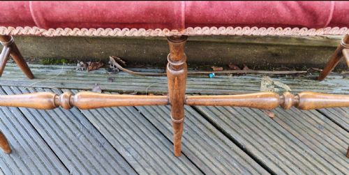19C LONG STOOL OR WINDOW SEAT - ADDITIONAL PHOTO 2